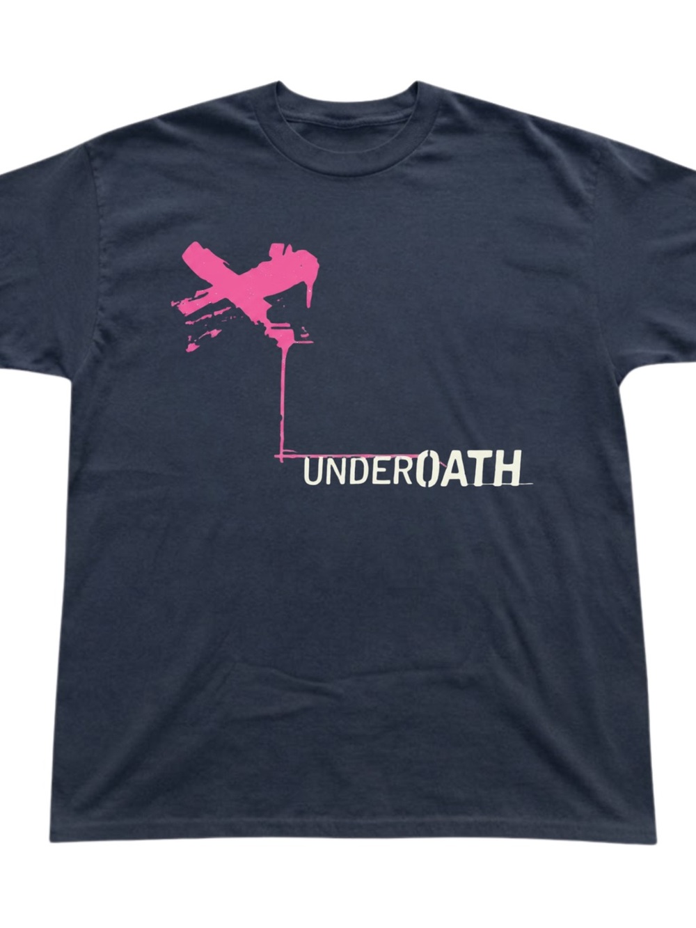Underoath Pink Graphic Music Dark Navy Gildan T-Shirt